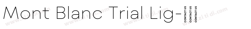 Mont Blanc Trial Lig字体转换
